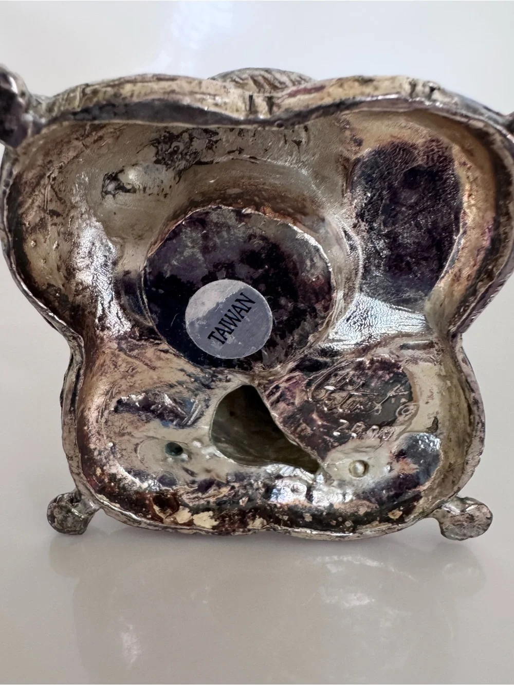Vintage Silverplate Adorable Kitten Cat Salt Pepper Shaker Candle Holder Heavy